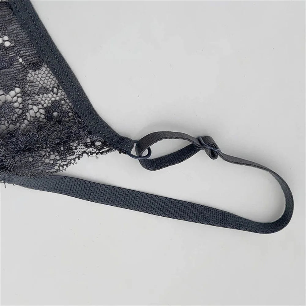 13PCS Women's Adjustable Waist Jacquard Lace G-String Panties - Low-Rise