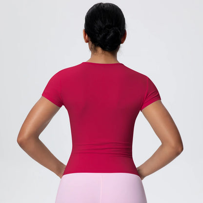 Women's Workout T-Shirt - Quick-Drying, Breathable, Slim Fit