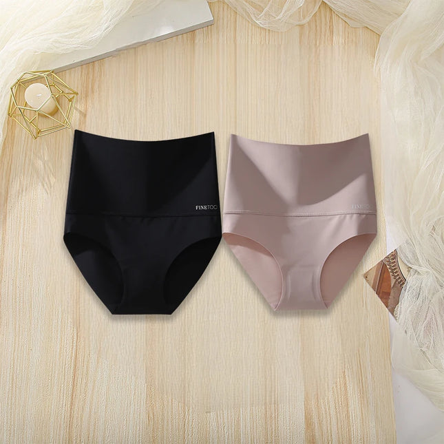 2-Pack High Waist Women's Slimming Breathable Briefs Underwear Set