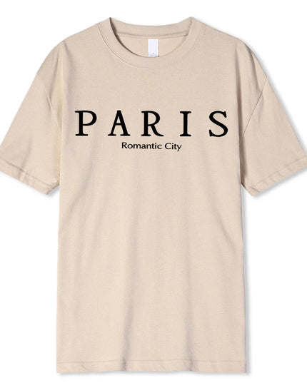 "Paris" Graphic Print Loose Fit T-Shirt For Men