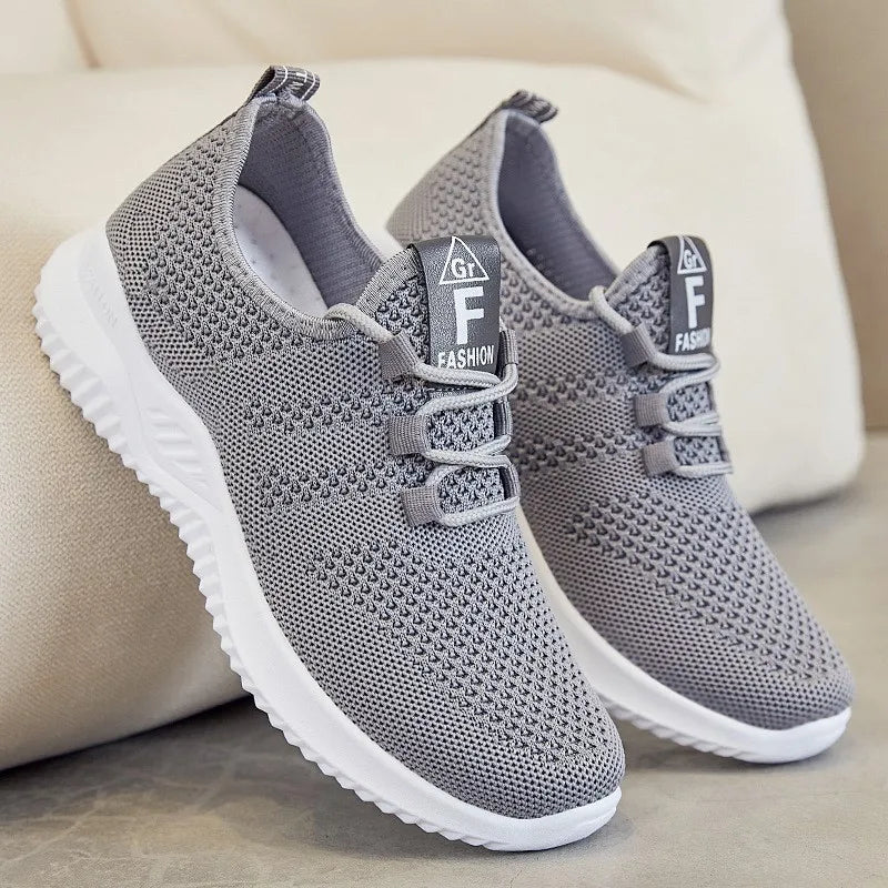 Women's Lightweight Breathable Mesh Running Shoes with Soft Bottom Comfort