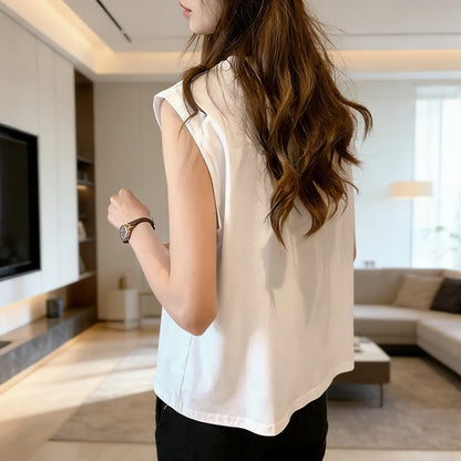 Women's Loose Sleeveless Tank Top - Casual Fit Vest