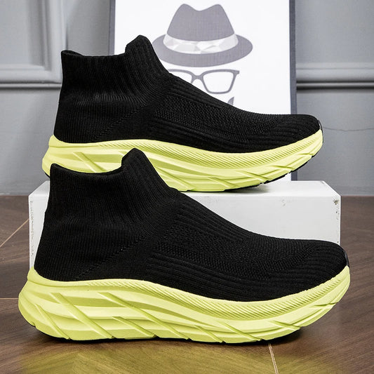 Unisex Breathable Lightweight Non-Slip Sneakers with Thick Sole