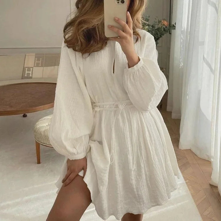 Women's Breathable Wrinkled Loose-Fit Dress