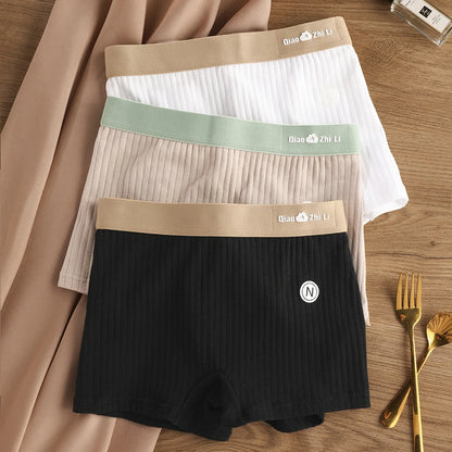 Women's 3-Pack Cotton Striped Breathable Briefs - Comfortable and Stylish Underwear Set