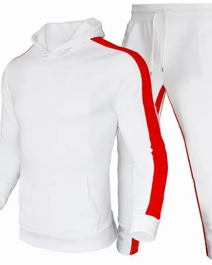 Men's 2-Piece Tracksuit Set with Hooded Sweatshirt - Stylish Athletic Wear