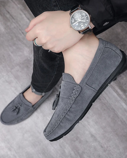 Men's Slip-On Flat Loafers - Comfortable Dress Shoes for Men