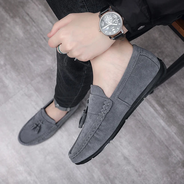 Men's Slip-On Flat Loafers - Comfortable Dress Shoes for Men