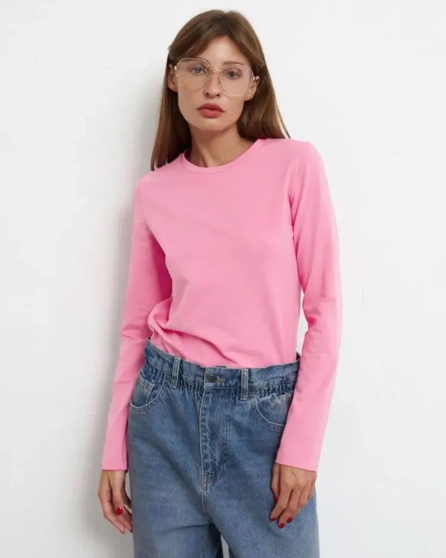 Losee Fit Long Sleeve Cotton Sweater for Women - Various Colors
