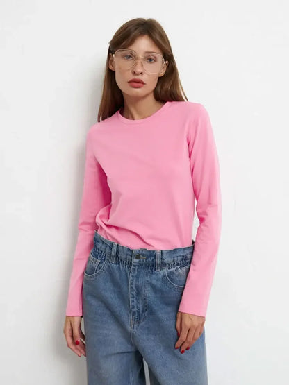 Losee Fit Long Sleeve Cotton Sweater for Women - Various Colors