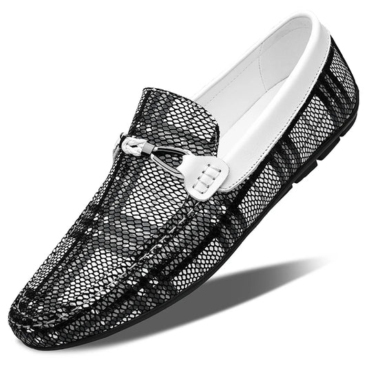 Luxury Men’s Leather Slip-On Loafers – Stylish & Comfortable Dress Shoes 