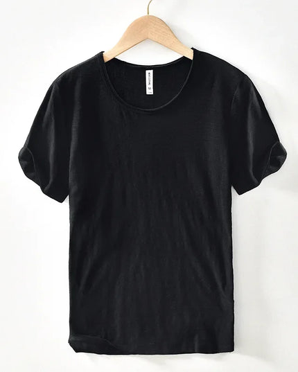 Men's Lightweight Cotton Slim-Fit T-Shirt - Breathable and Comfortable Tee