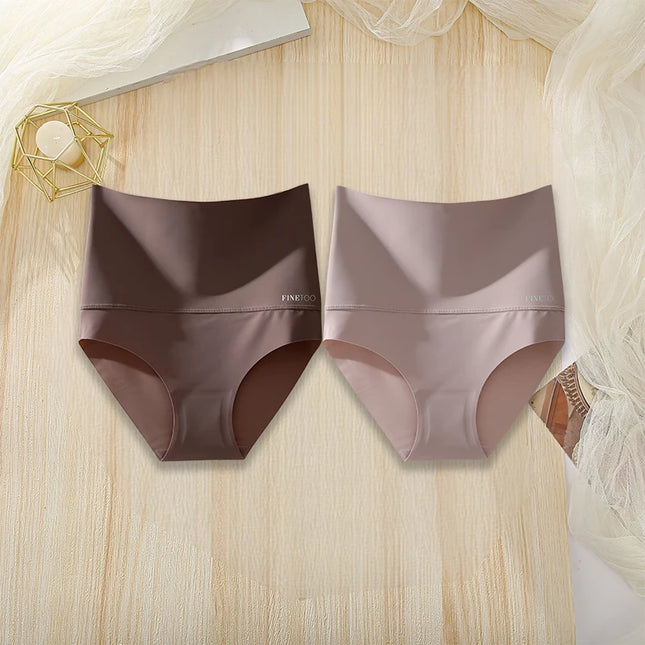 2-Pack High Waist Women's Slimming Breathable Briefs Underwear Set