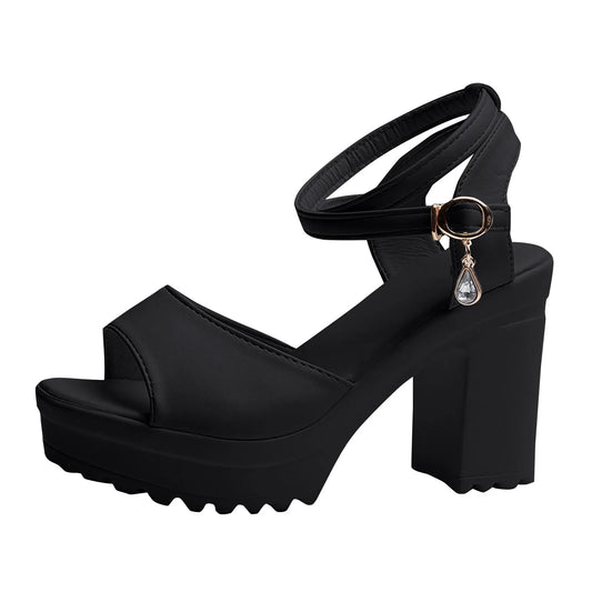 Women's Buckled Wedge High Heels-Various Colors