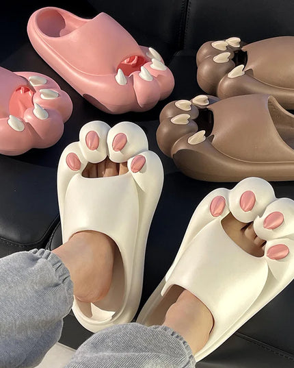 Cartoon Cat Claw Tiger Paw Slippers for Men and Women