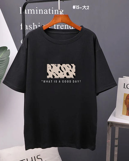 Women’s Oversized Cotton Leopard Print T-Shirt - Hirsionsan Fashion Top