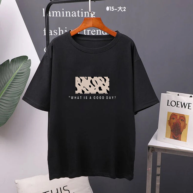 Women’s Oversized Cotton Leopard Print T-Shirt - Hirsionsan Fashion Top