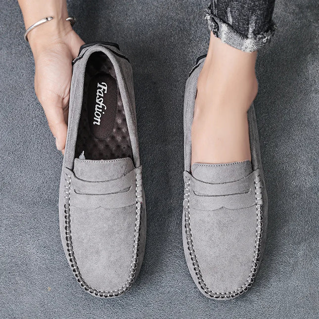 Men's Lightweight Suede Casual Slip-On Footwear