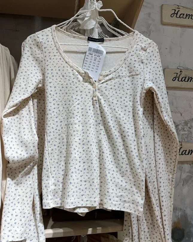 Women's Hollow Out Long Sleeve Round Neck Button-Up Slim Fit Cotton Sweater