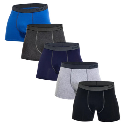 5-Pack Men's Cotton Boxer Shorts – Comfortable Breathable Boxers for Men