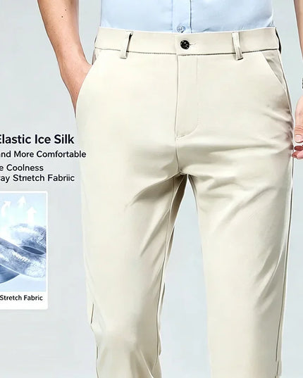Men’s Casual Stretch Straight-Leg Pants