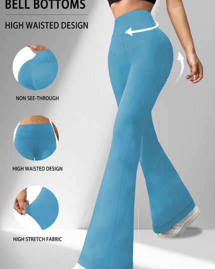 Women's High-Waisted Flare Pants with Tummy Control