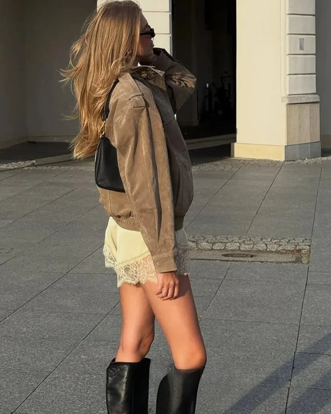 Women's Chic Faux Suede Jacket