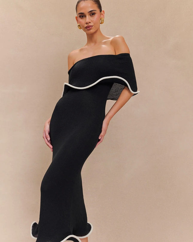 Women's High Waist Loose Sling Dress – Elegant Backless Square Collar Sleeveless Long Dress