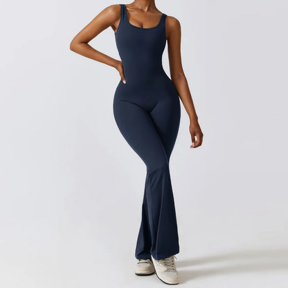 Flared Unitard For Women - Slim Fit with Flare Design