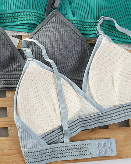 Non-Wire Push-Up Bras for Women with Thin Padded Cups