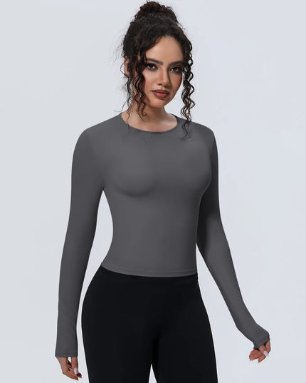 Women’s Long-Sleeve Slim-Fit Breathable Sports Top