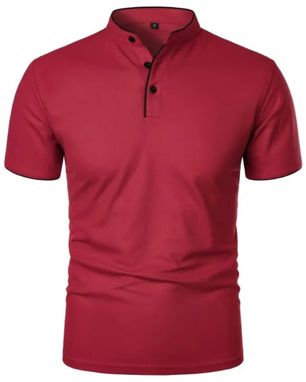 Men's Breathable Half-Button T-Shirt