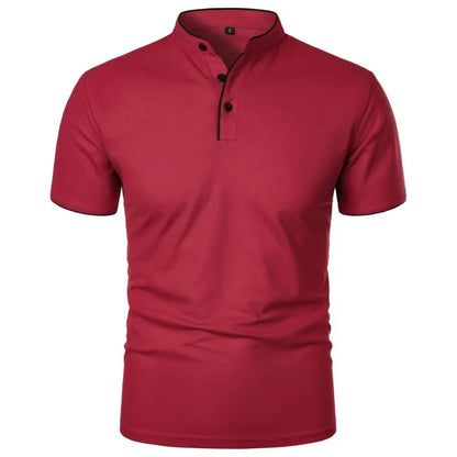 Men's Breathable Half-Button T-Shirt