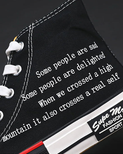 Unisex High Top Lace-Up Sneakers