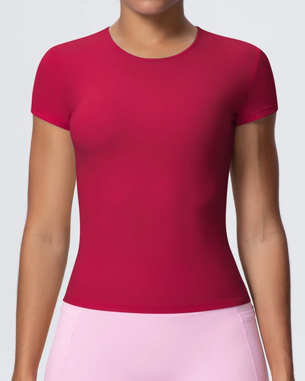 Women's Workout T-Shirt - Quick-Drying, Breathable, Slim Fit