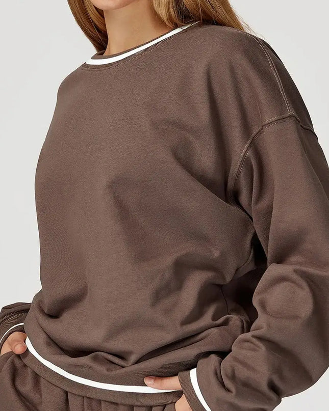 Women's Two-Piece Sweater and Shorts Set