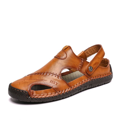Classic Roman Sandals for Men in Faux Leather