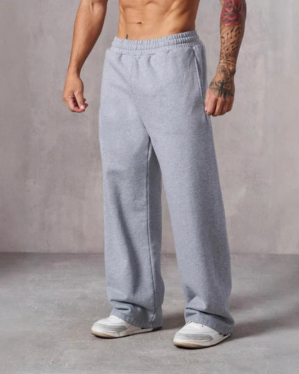 Men's Oversized Wide-Leg Sweatpants with Loose Fit and Elastic Waist