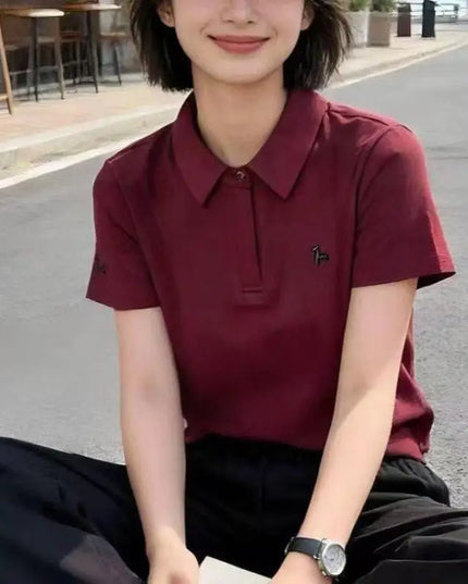 Women's Short-Sleeved Cotton Polo T-Shirt