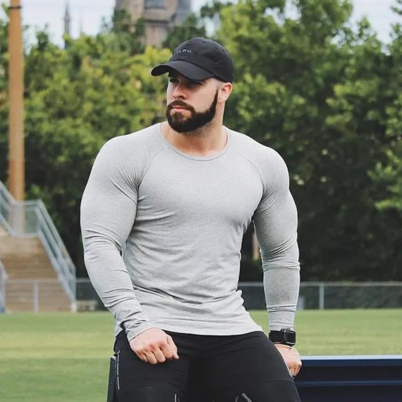 Men's Alph Fitness Cotton Casual Long Sleeve Sweater
