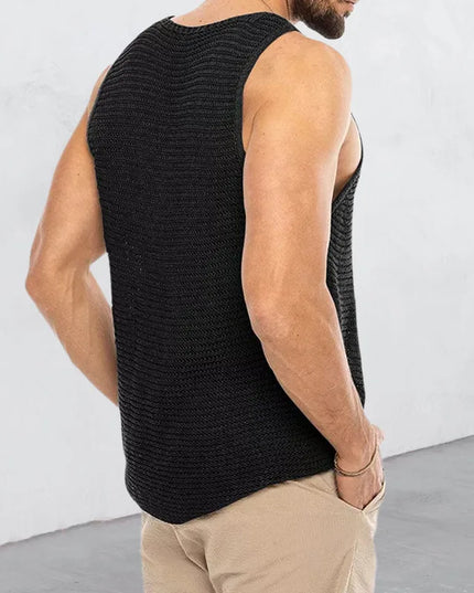 Men's tank top loose knit  mesh