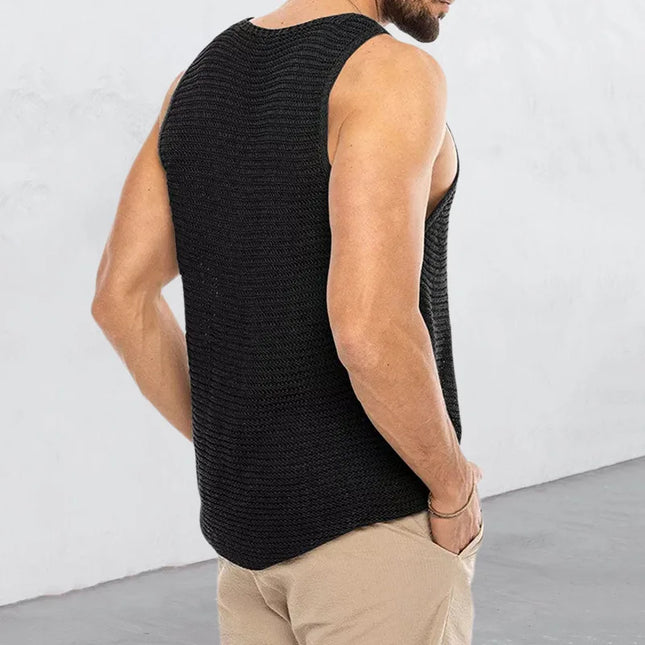 Men's tank top loose knit  mesh