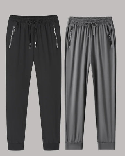 Men's Ice Silk Long Sweatpants- Quick-Drying, Lightweight, and Breathable