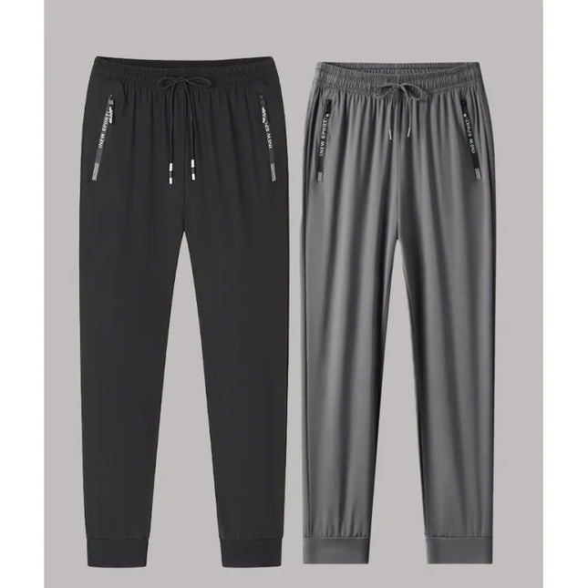 Men's Ice Silk Long Sweatpants- Quick-Drying, Lightweight, and Breathable