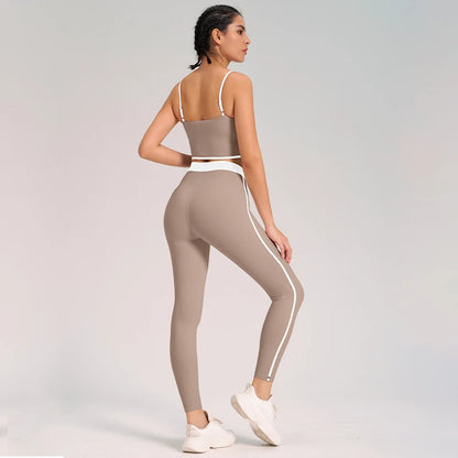 Women's 2-Piece Breathable Sportswear Set - Adjustable Bra & Fitness Leggings for Ultimate Comfort