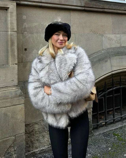 Women's Luxury Faux Fur Coat