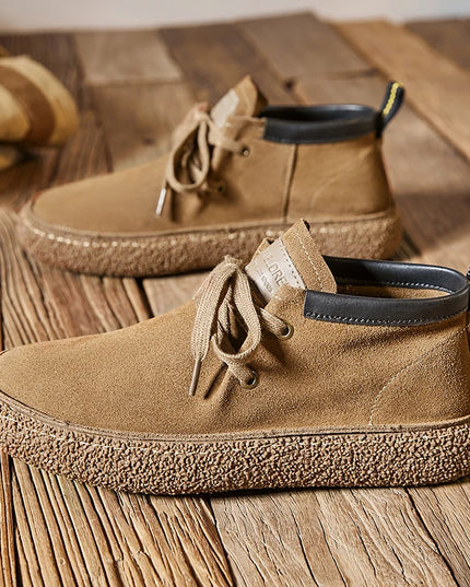 Men's Genuine Suede Leather Casual Shoes - Stylish & Comfortable Footwear for Men