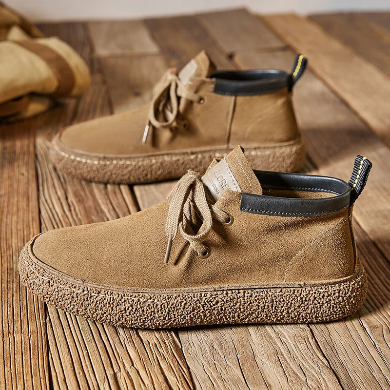 Men's Genuine Suede Leather Casual Shoes - Stylish & Comfortable Footwear for Men