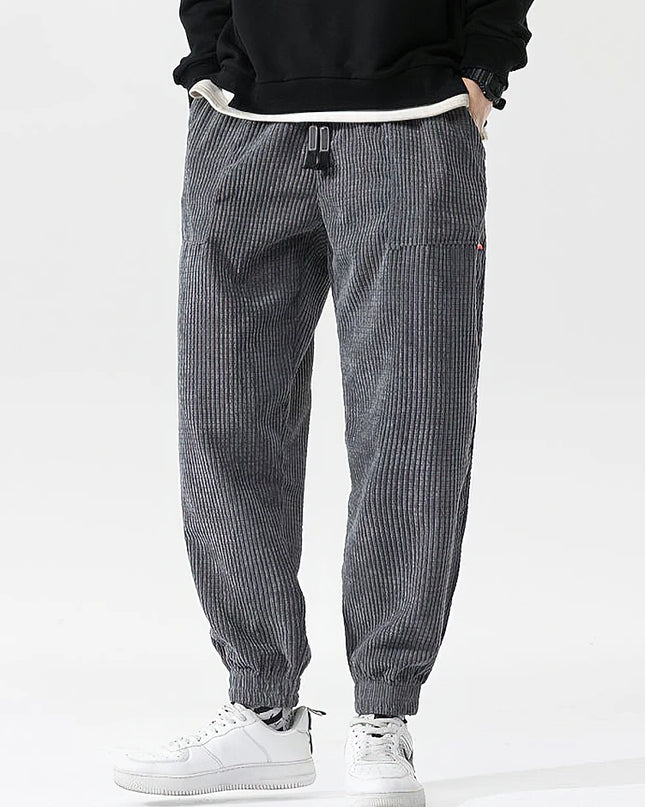 Men's Fleece Corduroy Loose Joggers