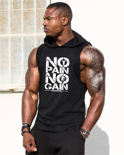Men's Sleeveless Hooded Vest - Breathable, Lightweight, Men's Athletic Hooded Tank Top
